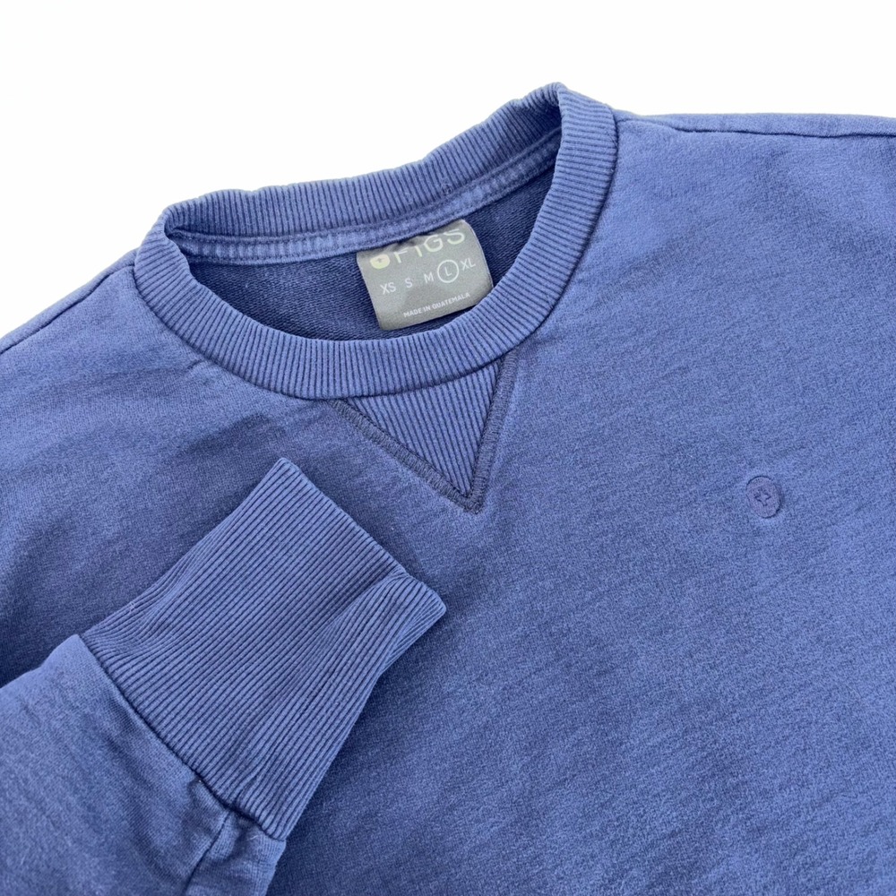 Figs Navy Blue Crewneck Sweatshirt French Terry Pullover Mens Large